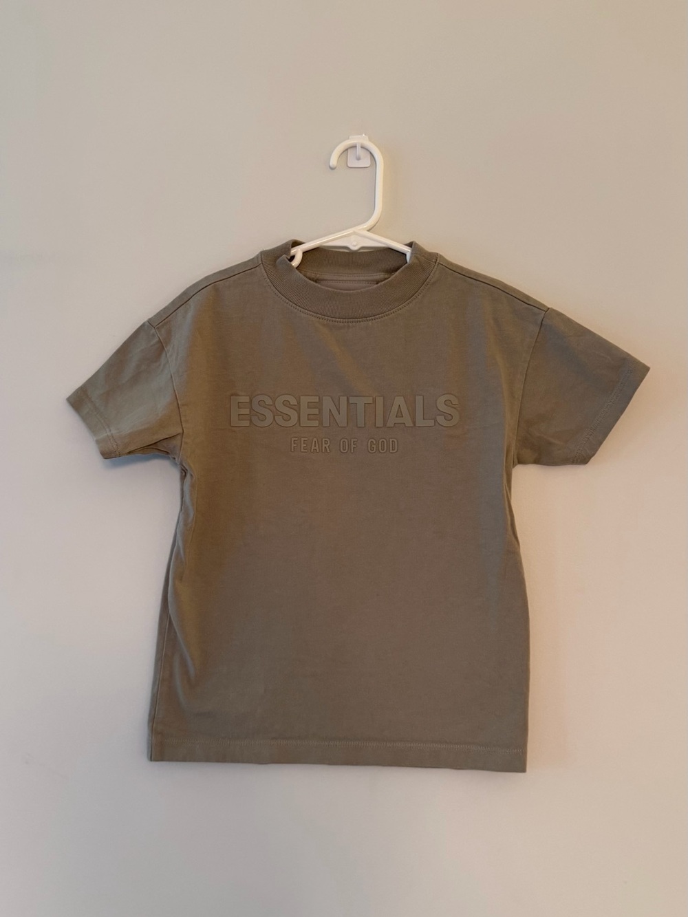 Essentials Fear of God Kids' Short Sleeve Logo Tee - Olive on
